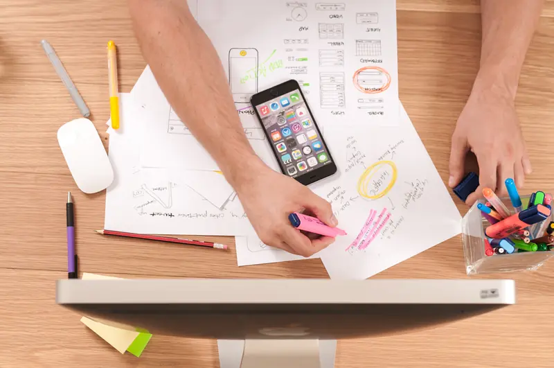 SEO analytics and search performance data on screen