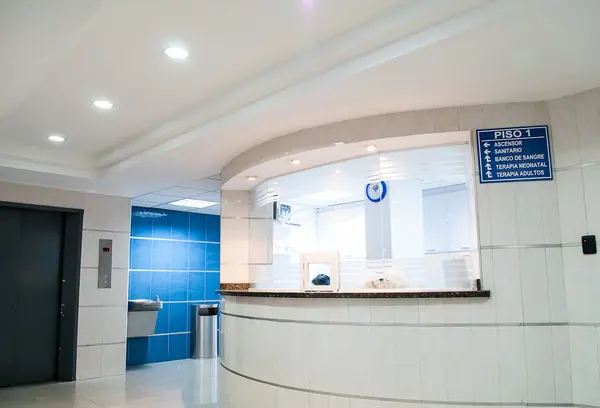 Modern healthcare facility with integrated digital technology